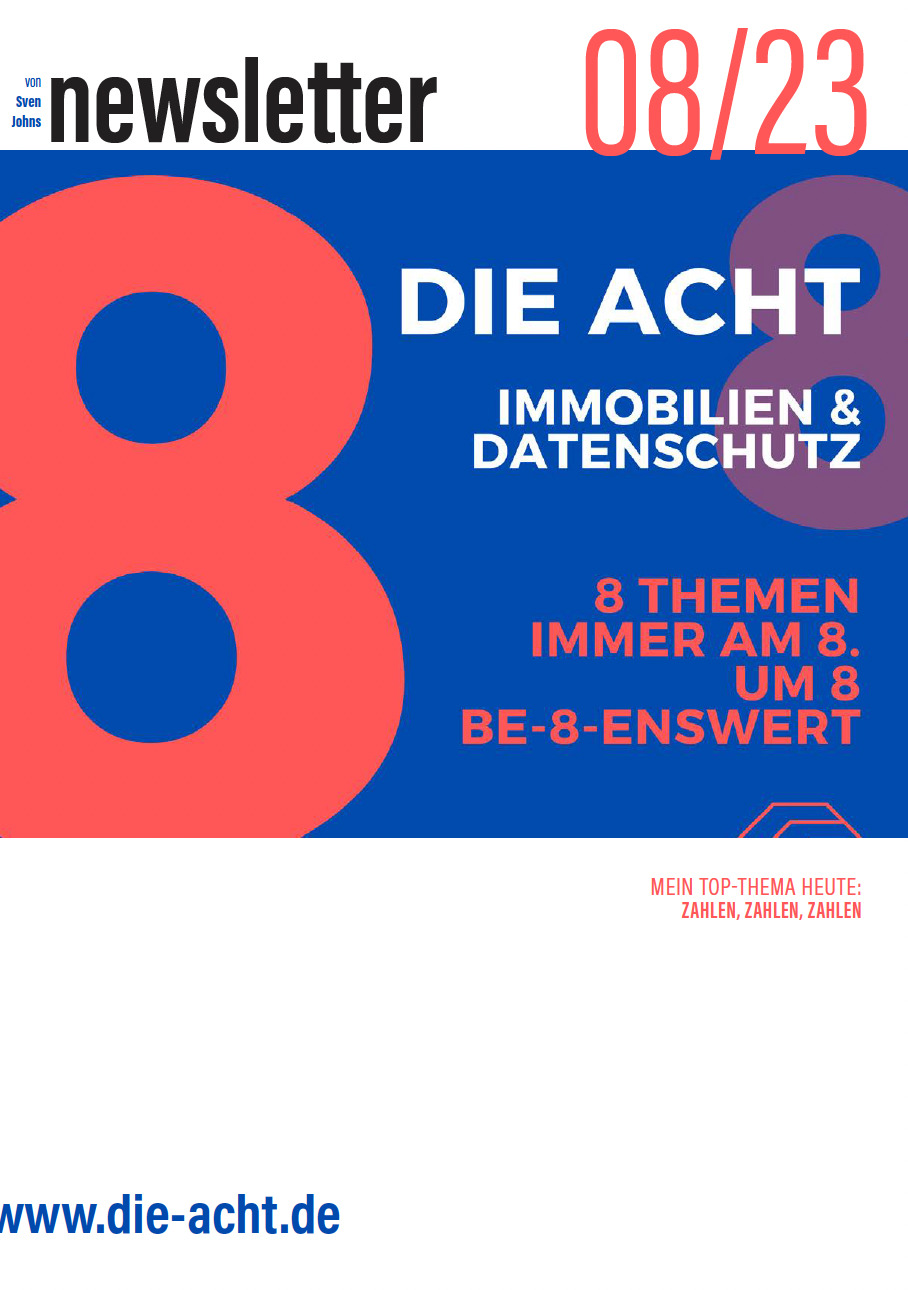 Die Ausgabe August 2023 von DIE ACHT